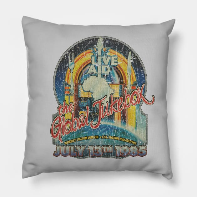 Live Aid Global Jukebox 1985 Pillow by JCD666