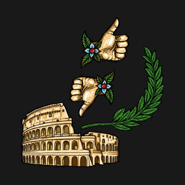 Gladiator's Decree: Pollice Verso - Thumbs Down by Holymayo Tee