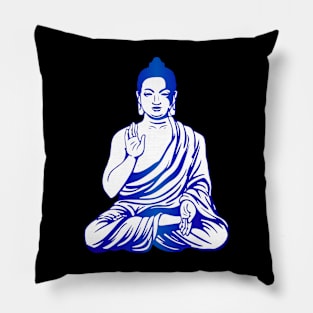 Buddha (blue) Pillow