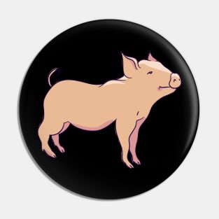 Pig stands smiling. She is the symbol of 2019 Pin