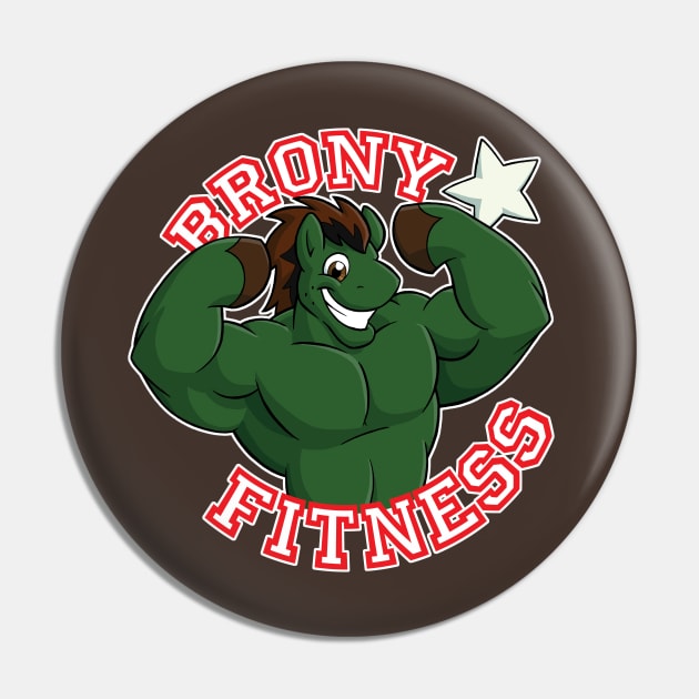 Brony Fitness - Sgt. Stampede Pin by Dustykatt