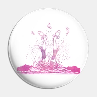 Head In Water In Pink Pin