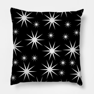 Starry Asterisk Pattern (White) Pillow