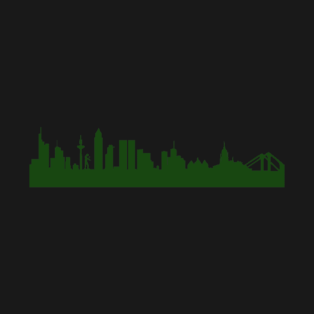 FRANKFURT skyline in forest green by 44spaces