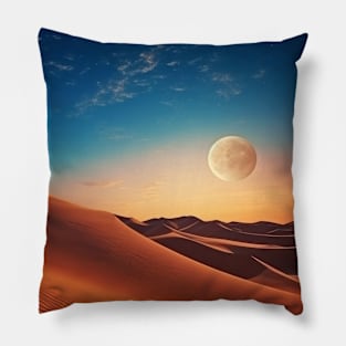 Desert Sand Land Serene Landscape Pillow