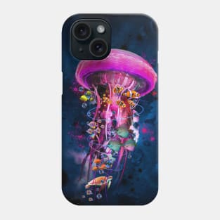 Pink Electric Jellyfish World Phone Case