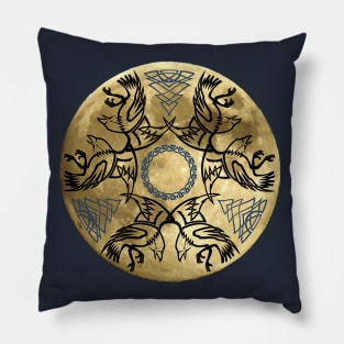 Hugninn and Munin Pillow