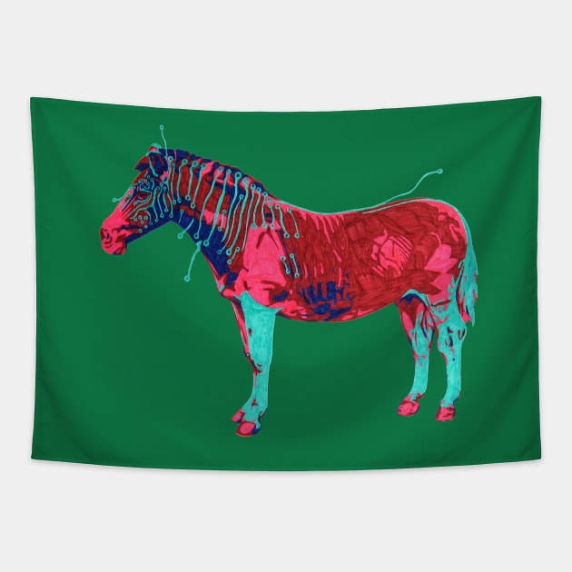 Electric Quagga Tapestry by RaLiz