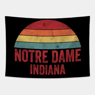 Notre Dame Indiana Vintage 70s 80s Distressed Retro Tapestry