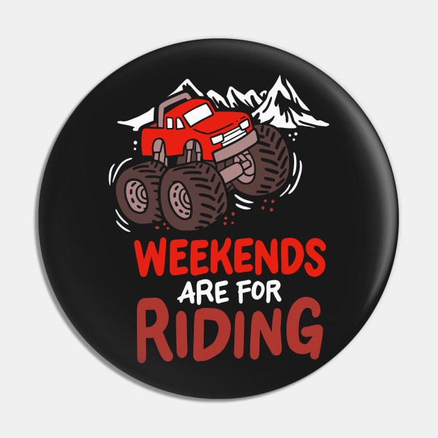 ATV / FOUR WHEELING: Weekends Are For Riding Gift Pin by woormle