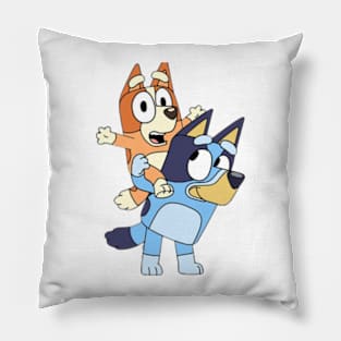 Bluey and bingo playing time bluey Pillow