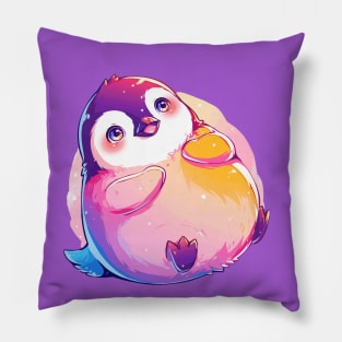 Happy baby penguin with vivid colors Pillow