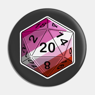 Lesbian Pride d20 Pin