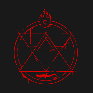 Carved Flame Alchemist Symbol T-Shirt