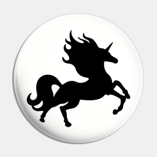 Simple Black Unicorn Pin