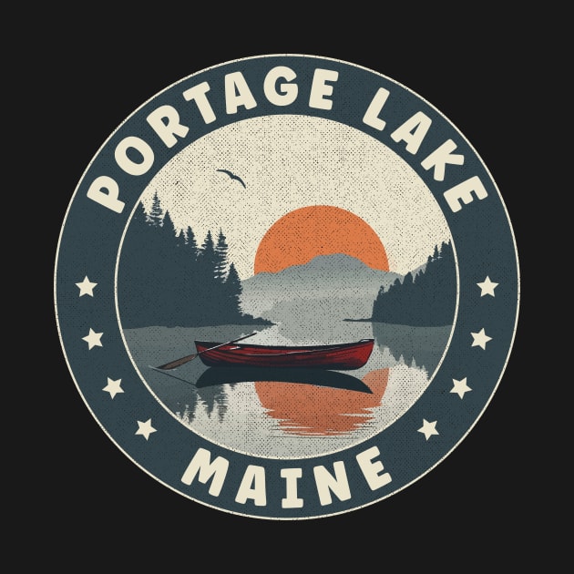 Portage Lake Maine Sunset by turtlestart