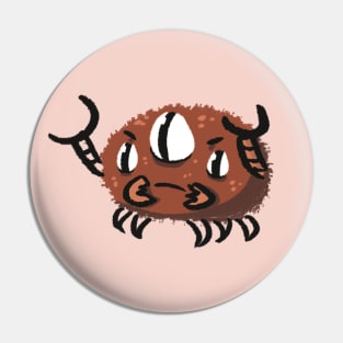 Crab Bug Doodle Monster Pin