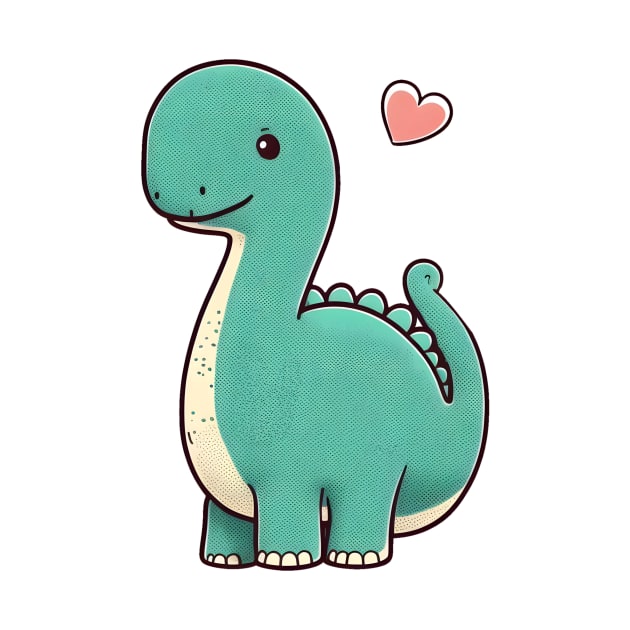 Diplo Dino for Children with heart by CutePlanetEarth