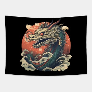 Legendary Japanese Sea Dragon Tapestry