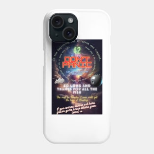 Don't Panic Hitchhiker's Guide to the Galaxy Phone Case