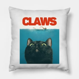 Claws Cat - Jaws Parody T Pillow