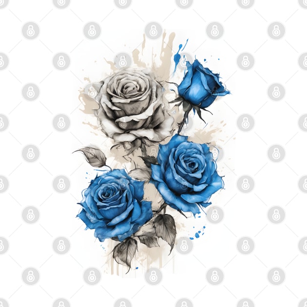 Blue roses by craftydesigns