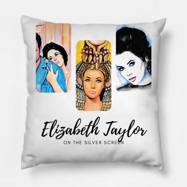 Elizabeth Taylor Pillow by Svetlana Pelin