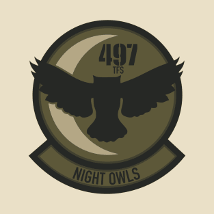 497th Tactical Fighter Squadron (Small logo) T-Shirt