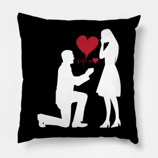 Marriage Proposal T-shirt Pillow