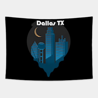 Dallas Texas Neon Tapestry