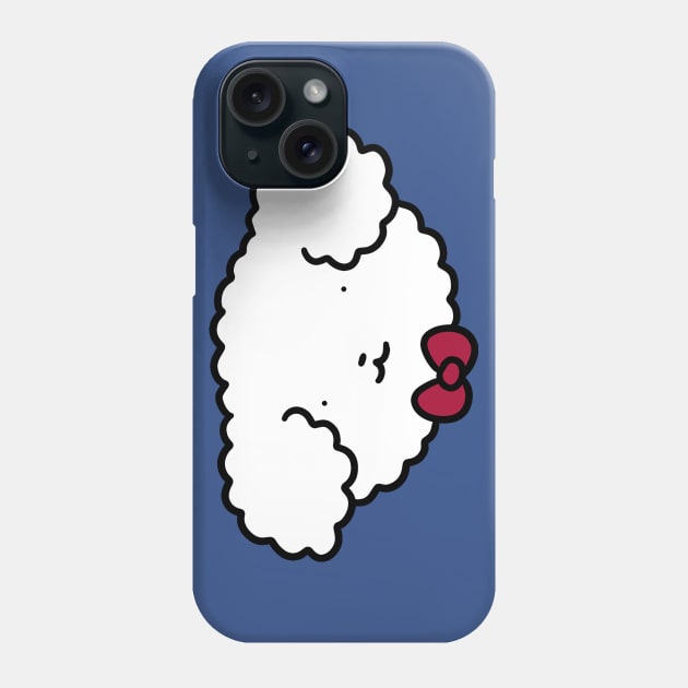 Bowtie Fluffy Dog Face Phone Case by saradaboru
