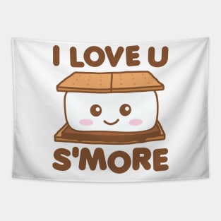 I Love You Smore Funny Camping S'more Pun Dark Tapestry