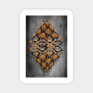 Geometric Orange Shapes Magnet