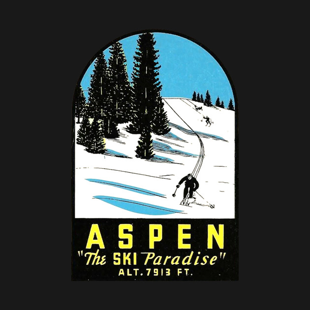 Discover Aspen Colorado Vintage Ski - Aspen - T-Shirt