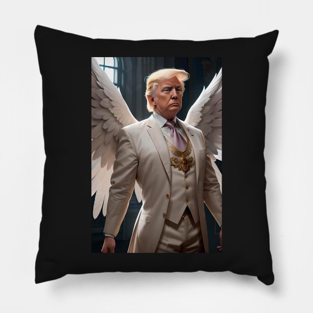 Donald J Trump The Chosen One Trump - Artificial Intelligence Art AI - Donald Trump Mug Shot 2024 - Never Surrender Pillow by saxsouth