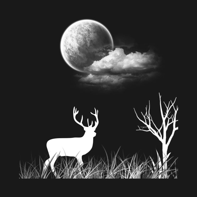 deer into the night by MAU_Design