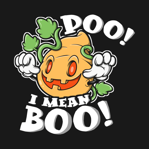 Poo I Mean Boo Pumpkin Poop Emoji Spooky Funny Halloween by SWIFTYSPADE