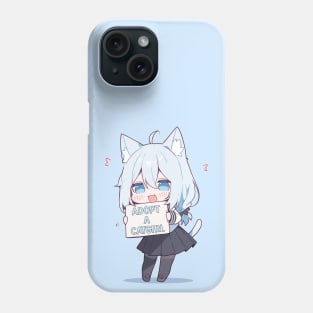 Kawaii Anime Manga Nekomimi Adopt a Catgirl Phone Case