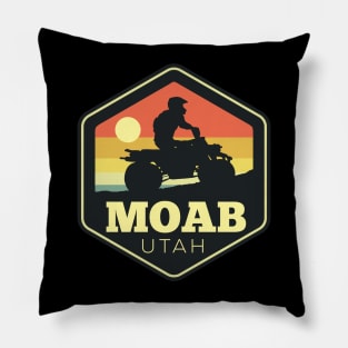 Moab Utah ATV Vintage Sunset Hexagon Pillow