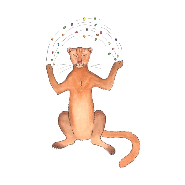 J is for Jaguarundi by thewatercolorwood