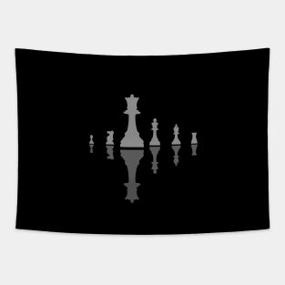 Chess pieces - Queen in front - horizontal design - ORENOB Tapestry