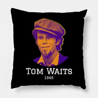 Tom Waits (white text version) Pillow