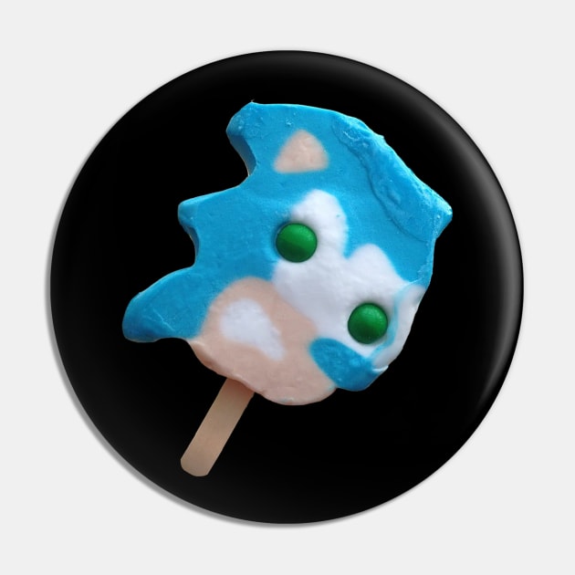 Ugly sonic popsicle Pin by Lukasking Tees