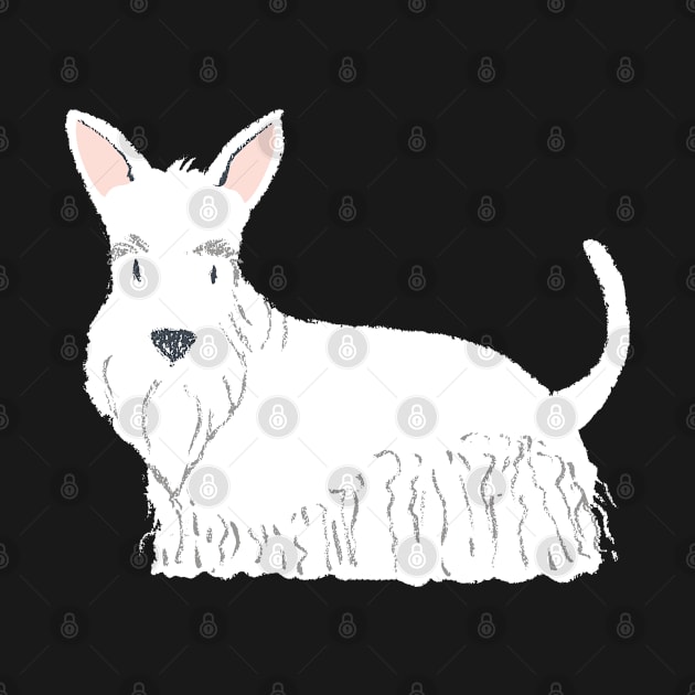 Scottish Terrier White - Scottish Terrier by HarrietsDogGifts