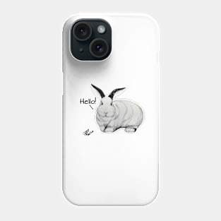 White rabbit - hello Phone Case