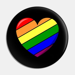 Rainbow heart Pin