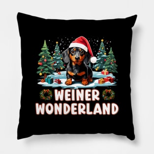 Weiner Wonderland - Funny Dog Christmas Pillow