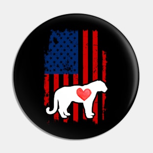 Tiger Merica Usa American Flag Pin