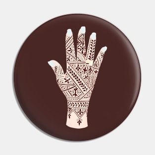 Moroccan Fessi Henna Tattoo - Red Intricate Henna Pin