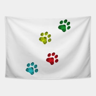 Paws color Tapestry